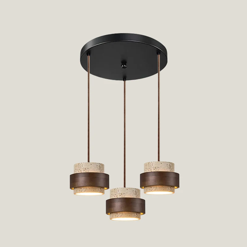Travertijnsteen Hanglamp Natuurlijk Design Warm Licht Eetkamer Woonkamer Hal Interieur Luxe Verlichting | Sansoti