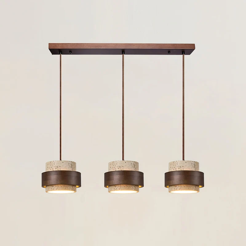 Travertijnsteen Hanglamp Natuurlijk Design Warm Licht Eetkamer Woonkamer Hal Interieur Luxe Verlichting | Sansoti