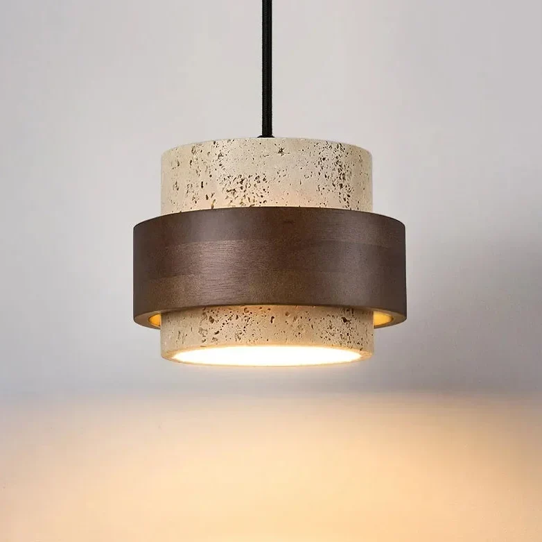 Travertijnsteen Hanglamp Natuurlijk Design Warm Licht Eetkamer Woonkamer Hal Interieur Luxe Verlichting | Sansoti