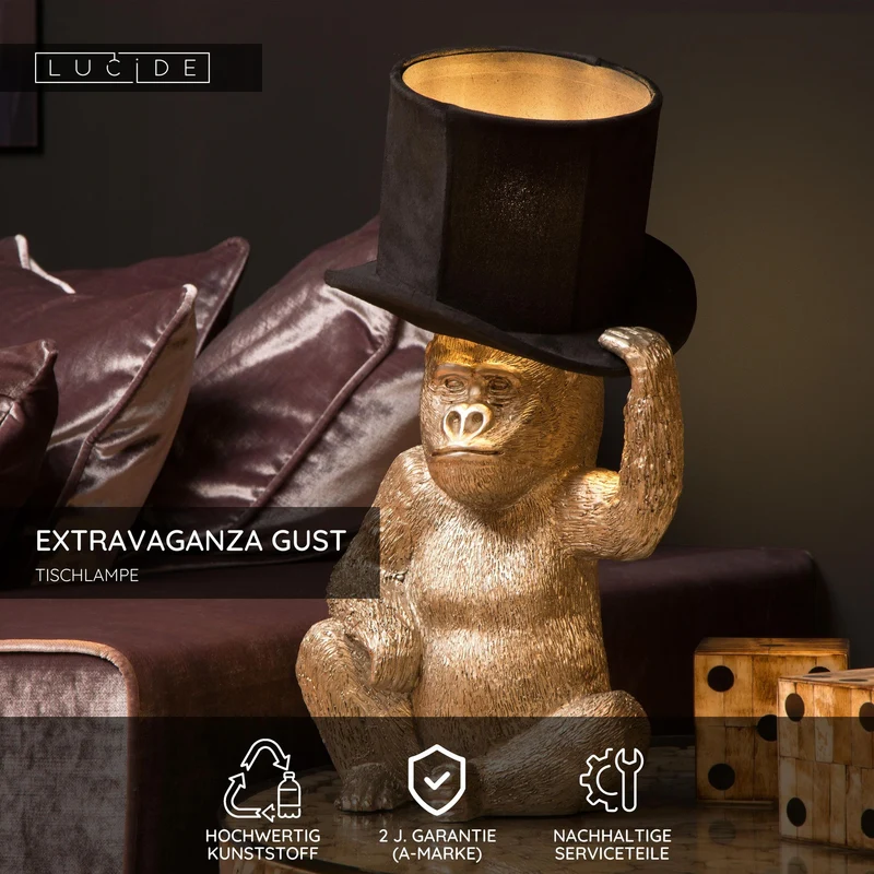 Tischleuchte Extravaganza Gust mit Stoffschirm