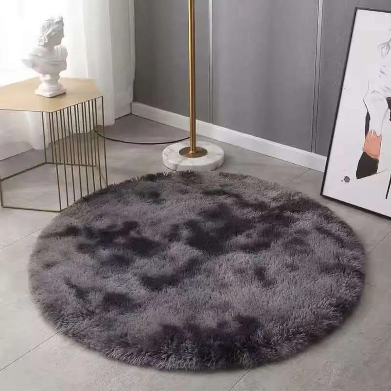 Hoogpolig Vloerkleed Pluche 60x60-120x120 cm Antislip Woonkamer Slaapkamer Vierkant Zacht Shaggy Tapijt | Sansoti