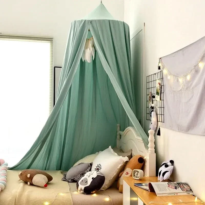 Hangende Klamboe Tent Speelhoek Kinderkamer Decoratief Baldakijn Meisjes Leeshoek Speelplekje Roze Groen | Sansoti