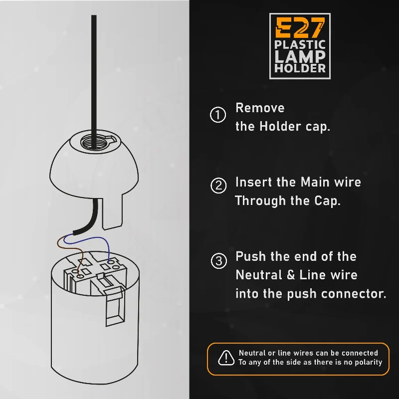 E27 Retro Glühbirnenfassung Kunststoff DIY ~2939