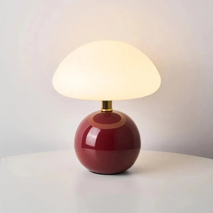 Keramische Paddenstoellamp Tafellamp Bauhaus Retro Design Sfeerlicht Woonkamer Nachtkastje USB-Aangedreven | Sansoti