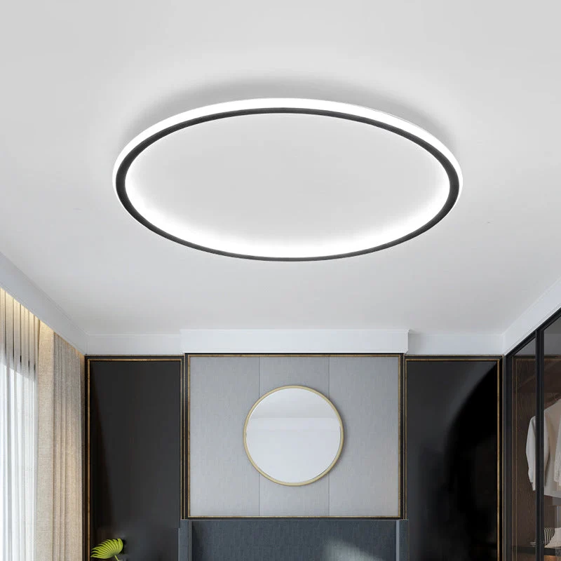 Ronde LED Plafondlamp Aluminium Minimalistisch Design Zwart Wit Verstelbaar Licht Modern Woonkamer Slaapkamer | Sansoti