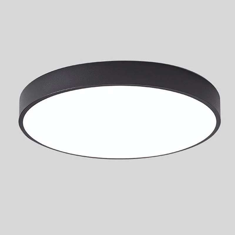 Plafondlamp Gang 23 cm Rond Macaron met Houtaccent, 12W LED Ingebouwd, Zwart Wit Roze Groen Blauw Geel | Sansoti