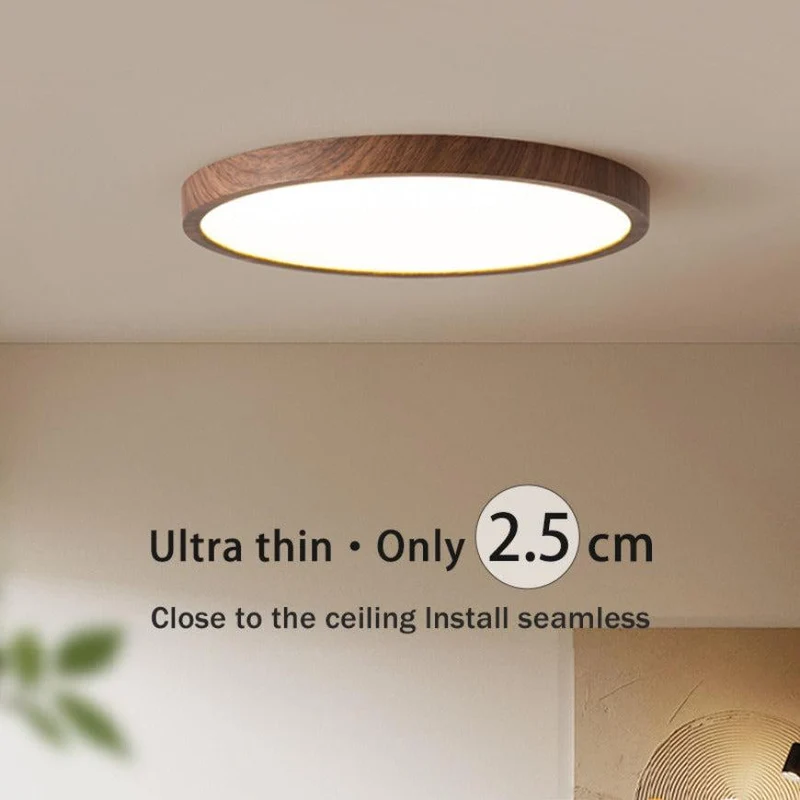 Plafondlamp Laag Plafond Ultra Plat 2,5 cm Dik, Rond 30 cm LED Ingebouwd, 3 Lichtstanden via Wandschakelaar | Sansoti
