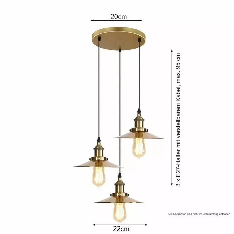 Hängelampe 3 flammig Pendelleuchte Deckenleuchte Pendel Lampe ~3141