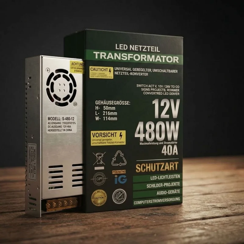 LED Trafo 5V/12V/24V Schaltnetzteil für LED-Streifen~3139