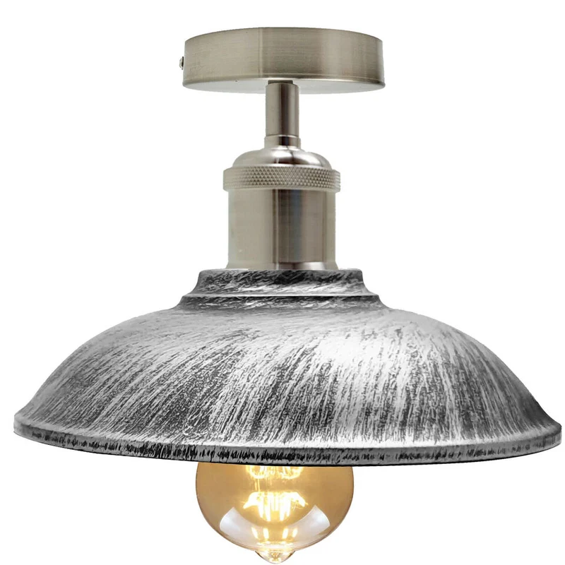 Industrial Deckenleuchte mit rustikalem Metalllampenschirm~3008