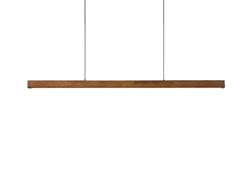 Lineaire Houten Hanglamp LED Scandinavisch Design Eetkamer Woonkamer Slaapkamer Dimbaar Warm Sfeerlicht | Sansoti