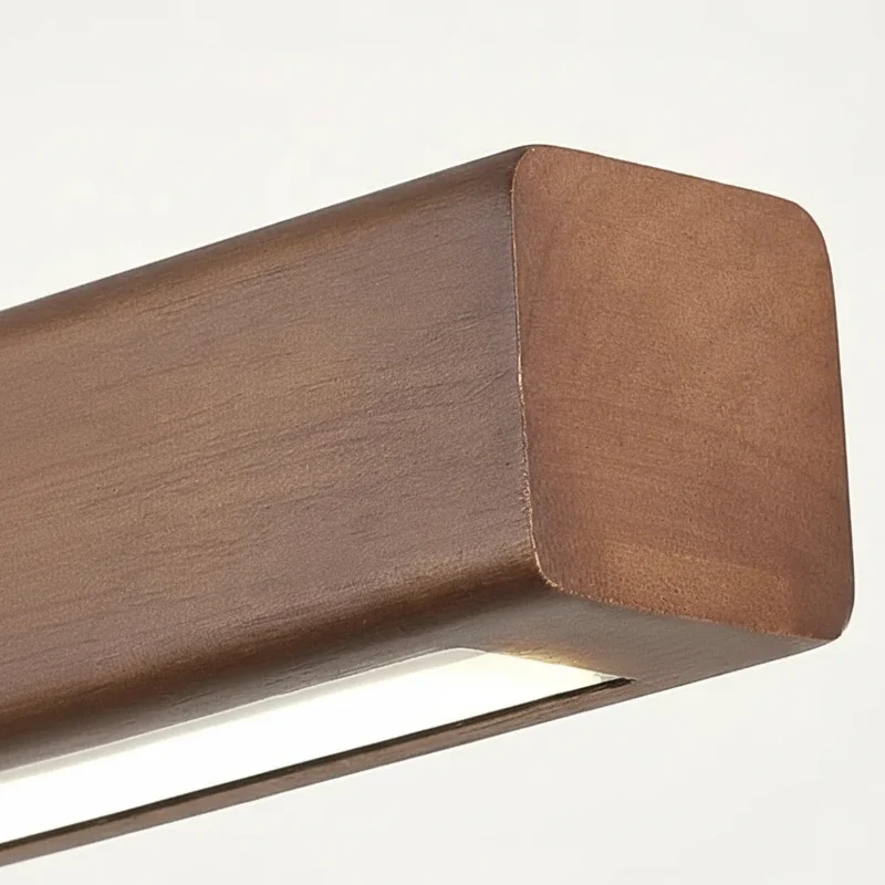 Lineaire Houten Hanglamp LED Scandinavisch Design Eetkamer Woonkamer Slaapkamer Dimbaar Warm Sfeerlicht | Sansoti