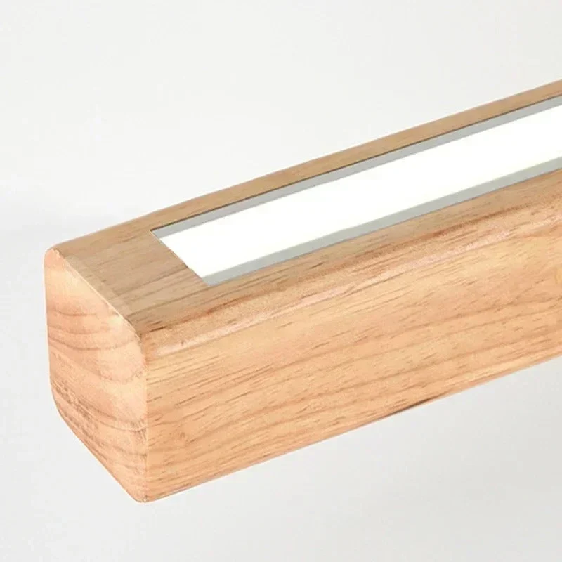 Lineaire Houten Hanglamp LED Scandinavisch Design Eetkamer Woonkamer Slaapkamer Dimbaar Warm Sfeerlicht | Sansoti