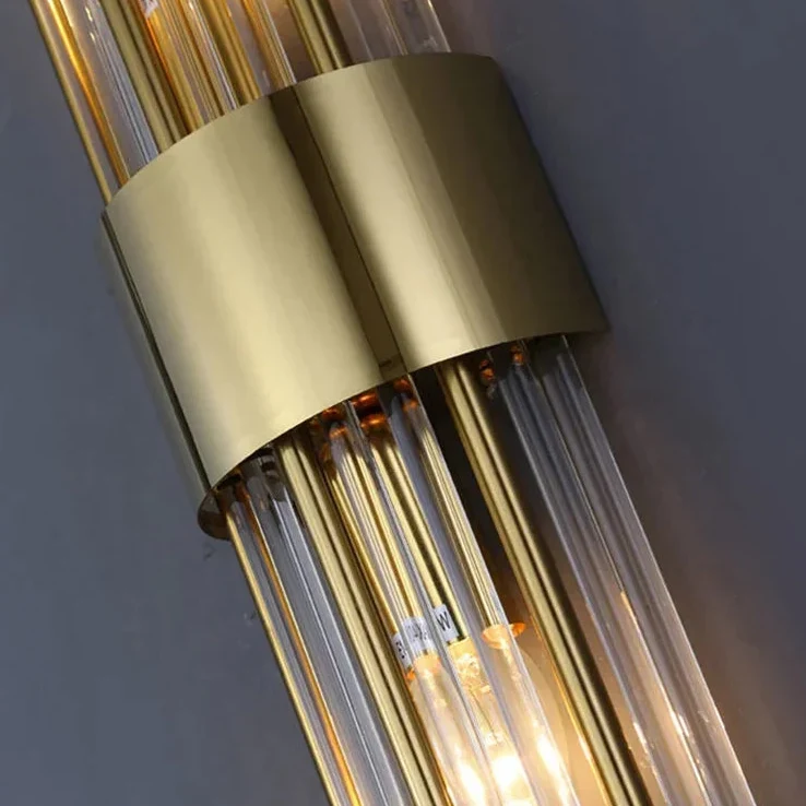Kristallen Wandlamp met Gouden Afwerking voor Slaapkamer Hal Badkamer LED Verlichting Luxe Design Interieur | Sansoti