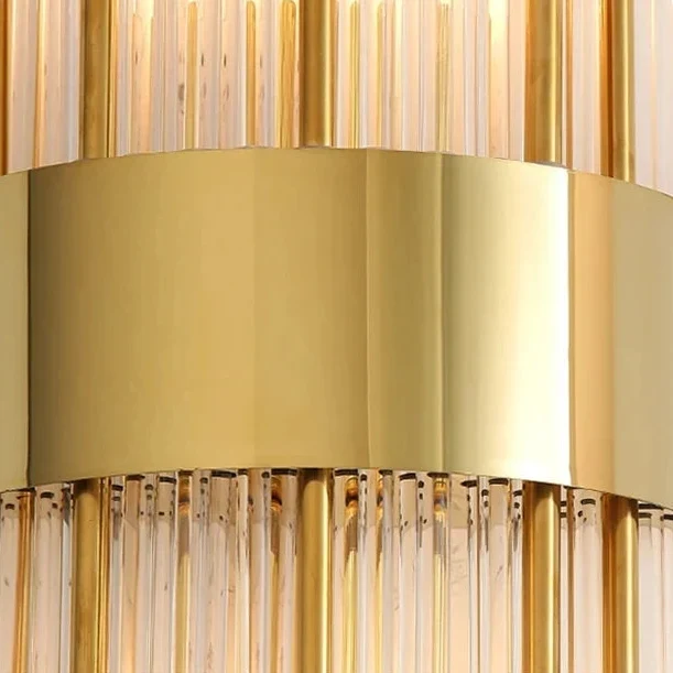 Kristallen Wandlamp met Gouden Afwerking voor Slaapkamer Hal Badkamer LED Verlichting Luxe Design Interieur | Sansoti