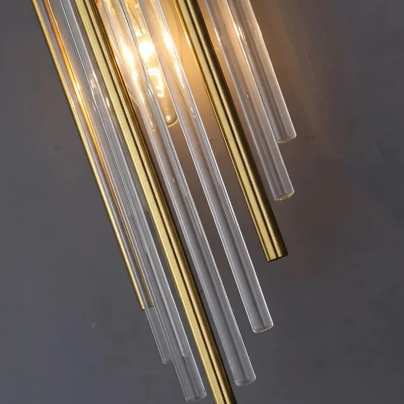 Kristallen Wandlamp met Gouden Afwerking voor Slaapkamer Hal Badkamer LED Verlichting Luxe Design Interieur | Sansoti