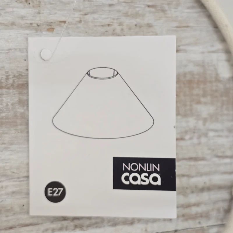 Nonlini Casa Lampenschirm R 50cm Schirm Textil Weiß Beige Deko