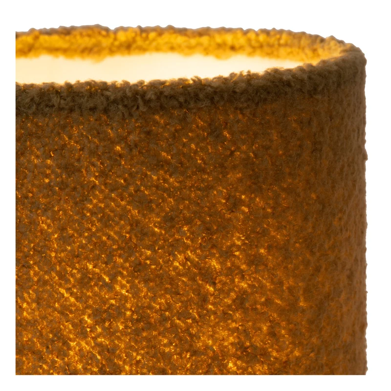 Tischleuchte Woolly mit rundem Stoffschirm Ø 16cm