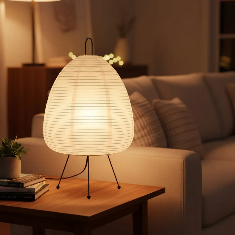 Japans Geïnspireerde Tafellamp Rijstpapier 40cm E27 Sfeerverlichting Woonkamer Slaapkamer Leeshoek Warm Licht | Sansoti