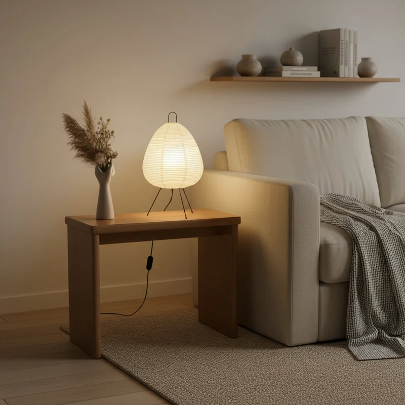 Japans Geïnspireerde Tafellamp Rijstpapier 40cm E27 Sfeerverlichting Woonkamer Slaapkamer Leeshoek Warm Licht | Sansoti