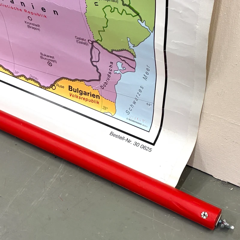 Vintage Schulkarte – Mitteleuropa (1914 bis 1990) – Geschichts-Lehrtafel Rollbild Wanddeko