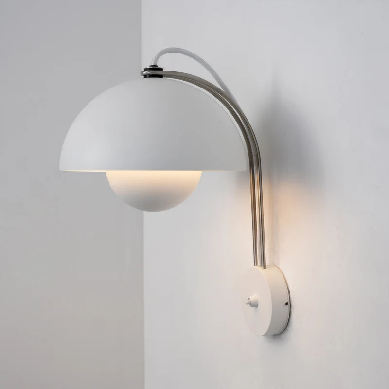 VP9 Wandlamp — Dubbele Koepel Stijlicoon in 13 Kleuren — Dimbaar E26/E27 — Voor Slaapkamer, Gang, Leeshoek | Sansoti