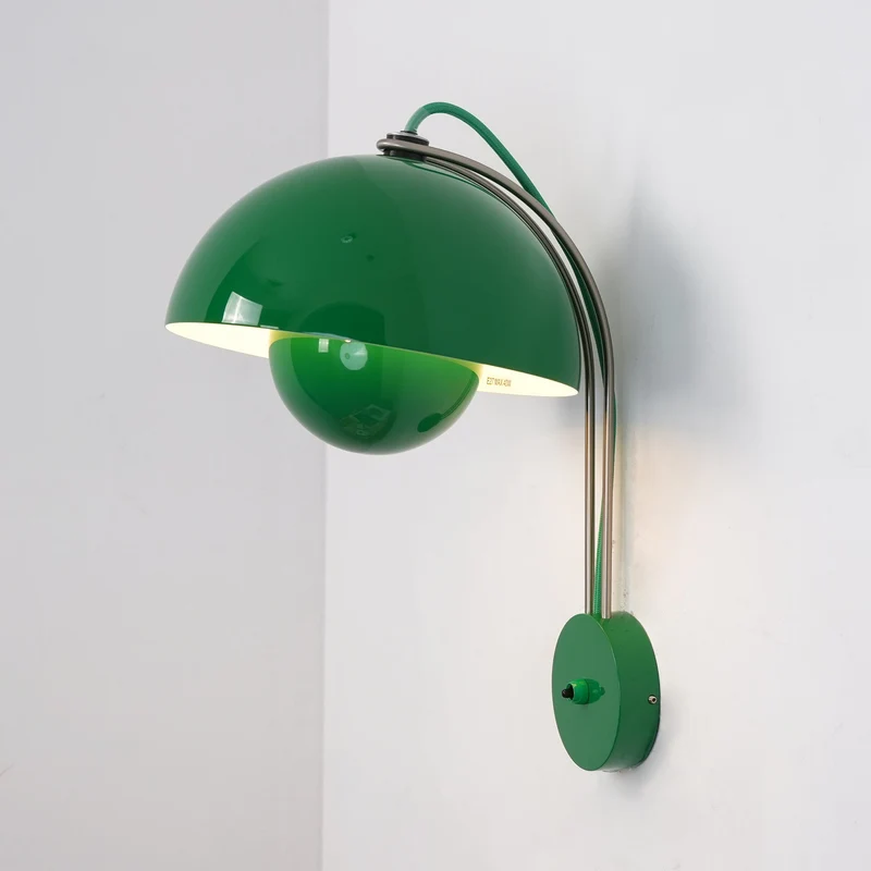 VP9 Wandlamp — Dubbele Koepel Stijlicoon in 13 Kleuren — Dimbaar E26/E27 — Voor Slaapkamer, Gang, Leeshoek | Sansoti