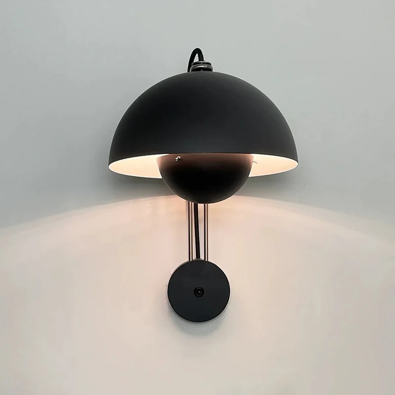 VP9 Wandlamp — Dubbele Koepel Stijlicoon in 13 Kleuren — Dimbaar E26/E27 — Voor Slaapkamer, Gang, Leeshoek | Sansoti