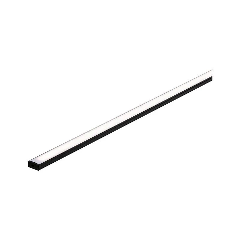 LED Strip Profil Base 2m Weißer Diffusor, Schwarz