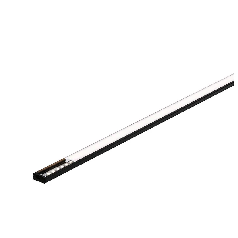 LED Strip Profil Base 2m Weißer Diffusor, Schwarz