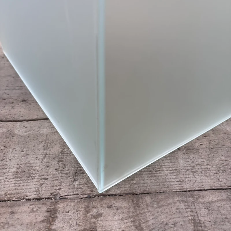 Design Glas Säule Regal Milchglas Vitrine Kasten Gebraucht