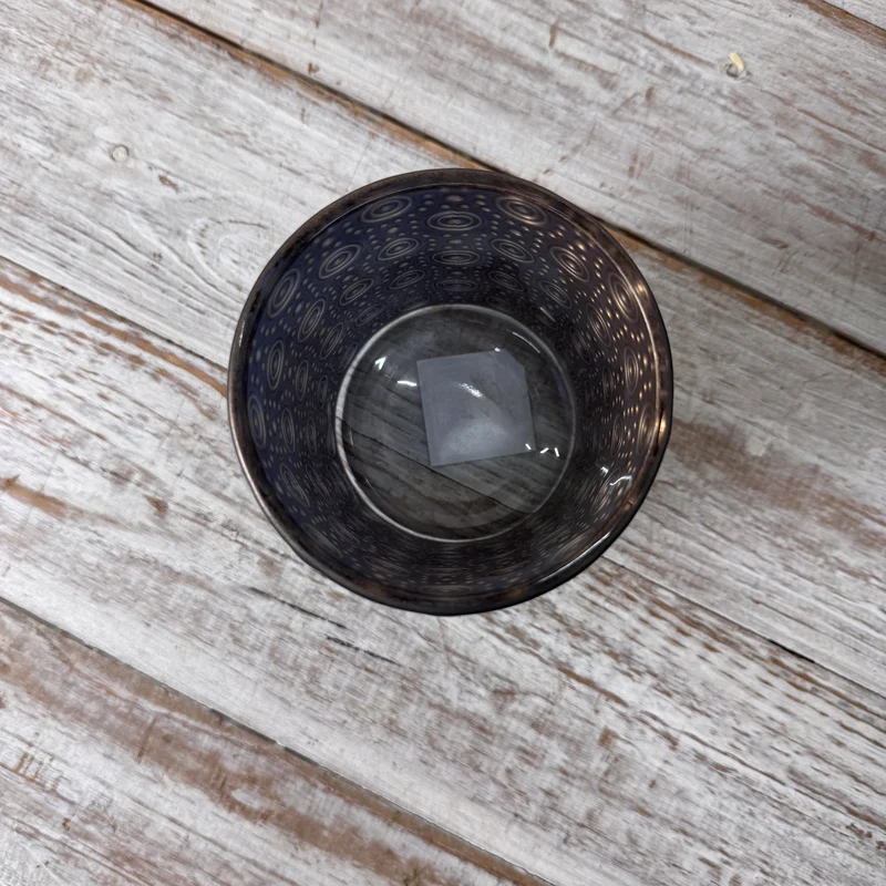 Countryfield Teelichthalter Hailey 12,5cm Windlicht Gefäß Blau Muster Deko