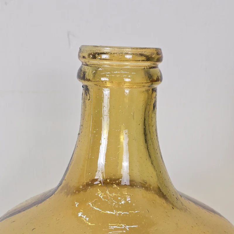 Große Glasvase 42cm Recyceltes Glas Bernstein Glasflasche Deko