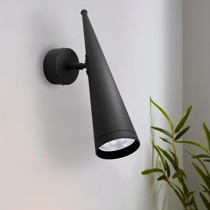 Moderne Wandleuchte in Schwarz Matt | GU10 Spot innen ~2622