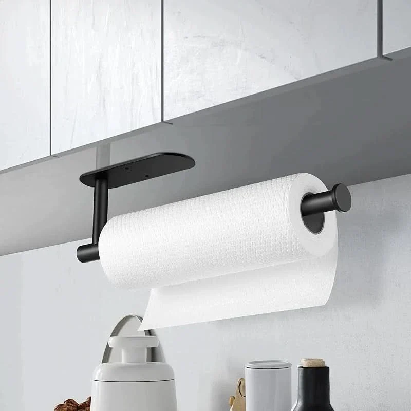 Keukenpapierhouder Wandmontage RVS Zelfklevend Schroefbevestiging Keukenrol Houder voor Keuken Badkamer | Sansoti