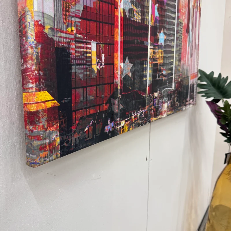 Wandbild 90x90 - Frankfurt Skyline Marriott - Fotodruck auf Leinwand Gebraucht