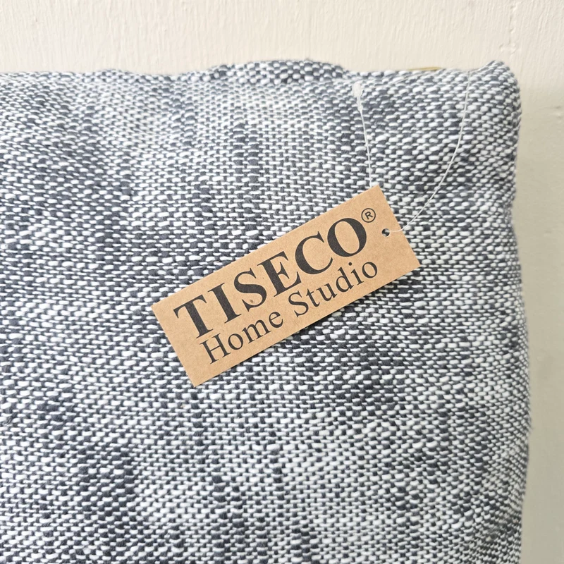 TISECO Kissen 45x45cm Zierkissen Grau Meliert Stoff Mit Reißverschluss Deko