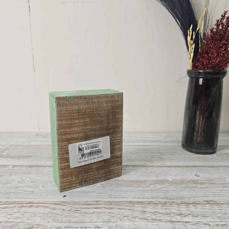 Schmetterling Deko Holzblock Grün Holz Dekoration