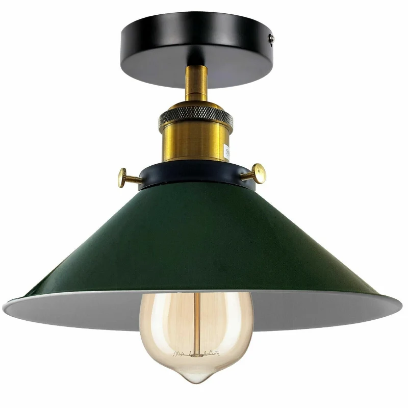 Grün Metall Deckenleuchte mit schirm 22cm Deckenlampe~2981
