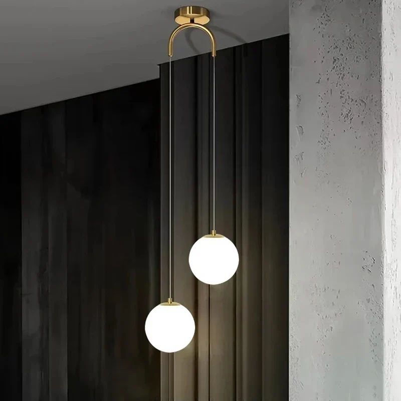 Glazen LED Hanglamp met Verstelbare Kabel – 1 of 2 Lichtpunten – Minimalistisch Design voor Eetkamer | Sansoti