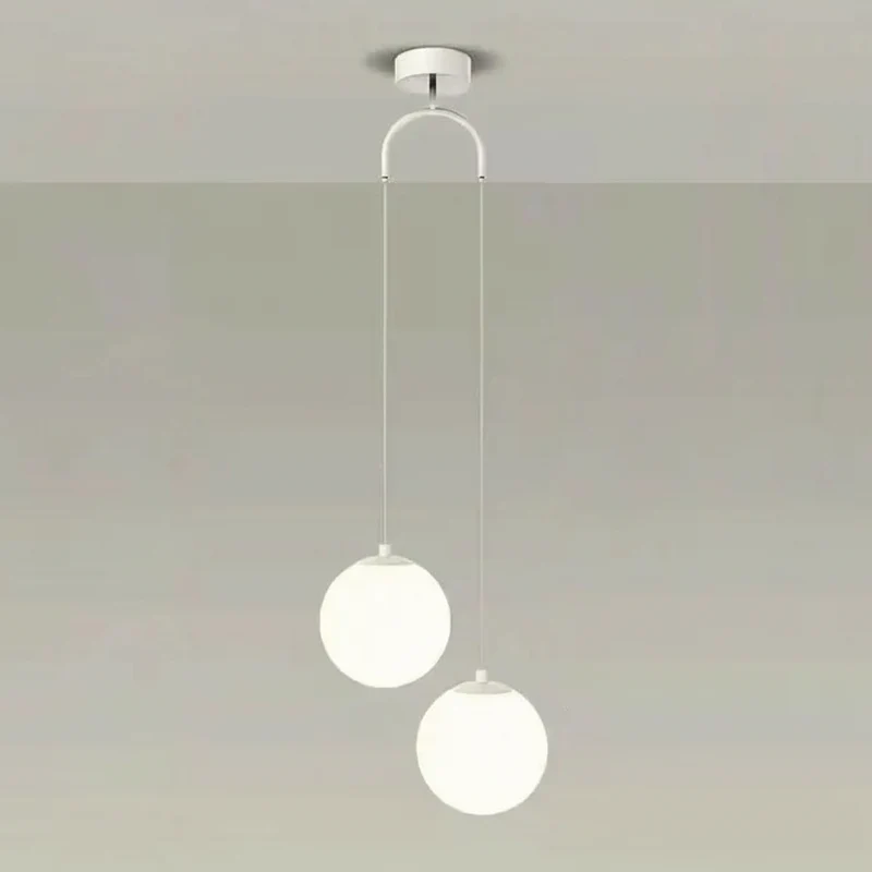 Glazen LED Hanglamp met Verstelbare Kabel – 1 of 2 Lichtpunten – Minimalistisch Design voor Eetkamer | Sansoti
