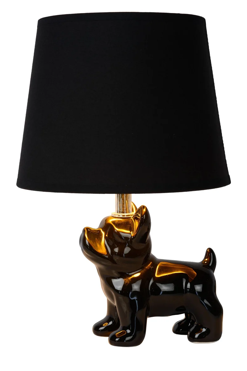 Tischlampe Extravaganza Sir Winston mit Stoffschirm und Porzellansockel