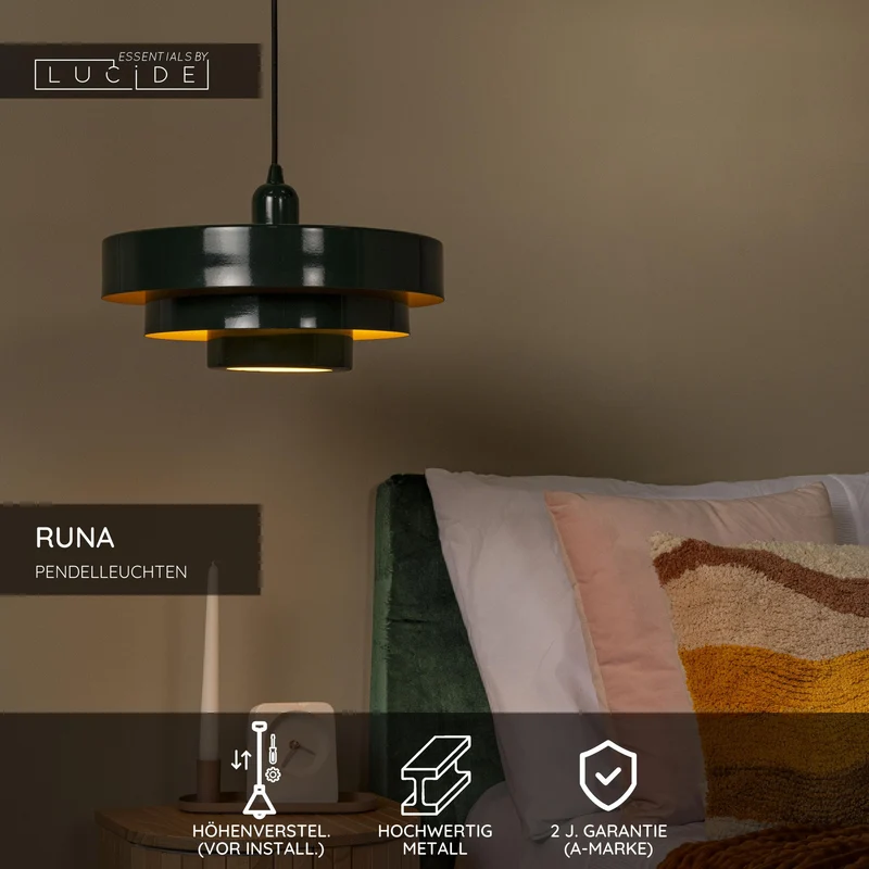 Pendelleuchte Runa rund höhenverstellbar Ø 35cm