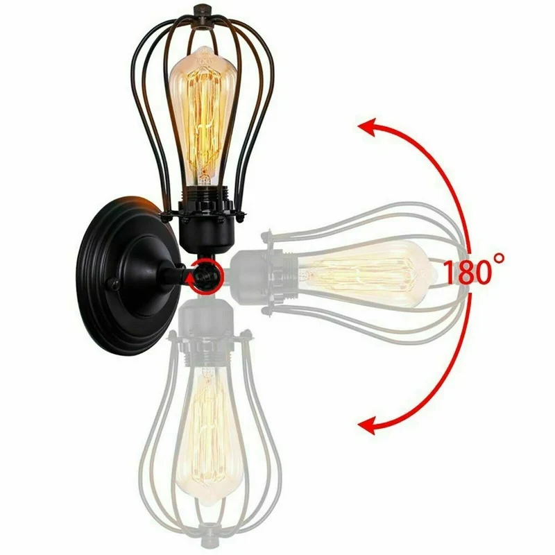Industrielle Retro vintage Käfig wandleuchte ~ 2908