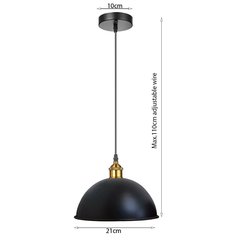 Schwarz Pendelleuchte & Hängelampe E27 Lampenfassung ~ 2903