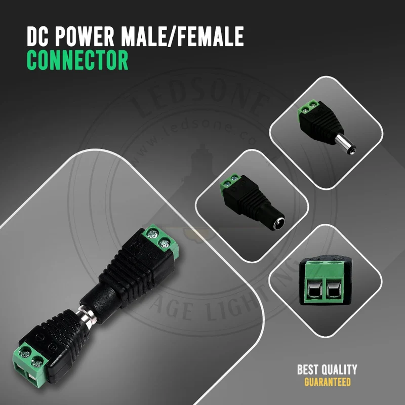 DC Stecker 5,5 x 2,1 mm (12V, Schraubklemme, PVC) ~ 2890