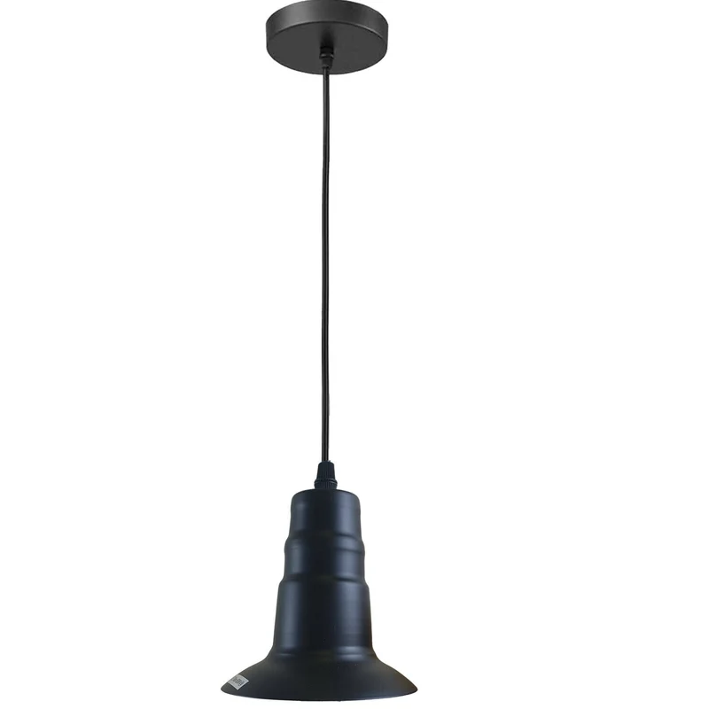 Matt schwarz Decken Lampenfassung industrielles hängendes Design~2899