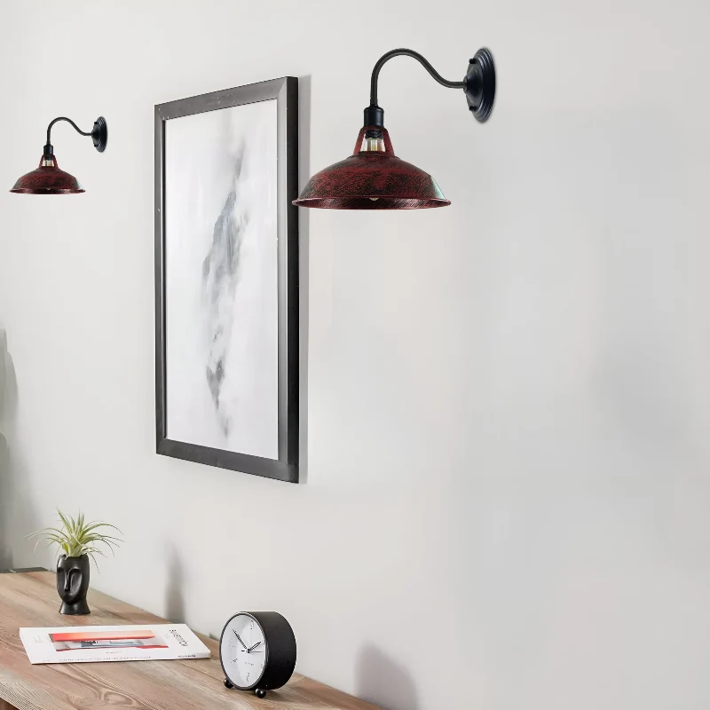 Wandlampe Vintage Industrial Rostrot Wandleuchte ~3115