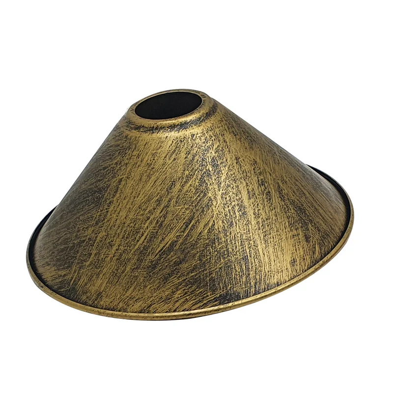 Industrielle Metallwandleuchte – Lampenschirm im Vintage-Stil mit reduzierter Platte~3426