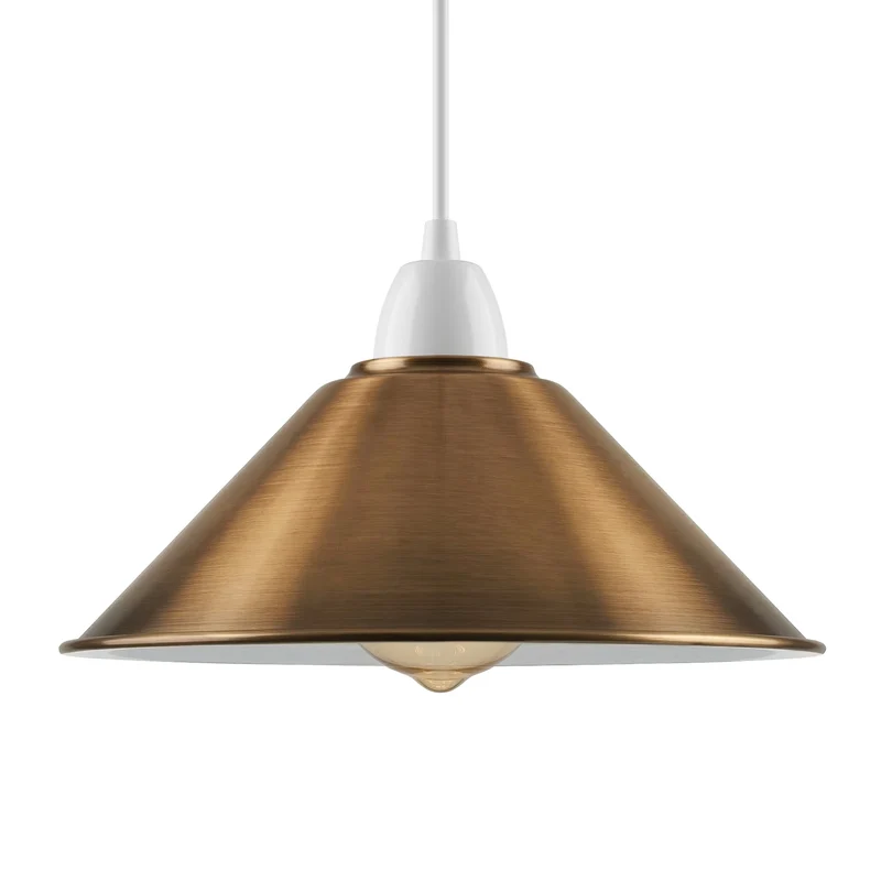 Industrielle Metallwandleuchte – Lampenschirm im Vintage-Stil mit reduzierter Platte~3426